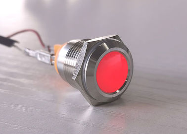 रेड ब्लू एलईडी एंटी वैंडल पुश बटन स्विच 12 मिमी 16 मिमी धातु एलईडी संकेतक लाइट निर्माता