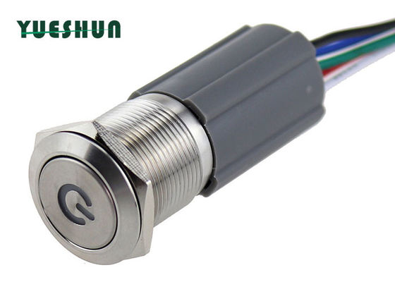 गुणवत्ता  IP67 Waterproof Push Button On Off Switch With Harness Plug For 19MM Mounting Panel कारखाना