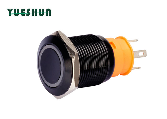 समुद्री नाव के लिए Ip67 19mm प्रबुद्ध लैचिंग पुश बटन स्विच 20A करंट