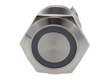 एंटी वैंडल मेटल मोमेंटरी पुश बटन स्विच 22mm रिंग सिंबल LED 5A 250V AC