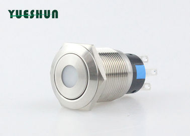 Dot Type Illuminated Momentary Push Button Switch 19mm Panel Mount Stainless Steel Body