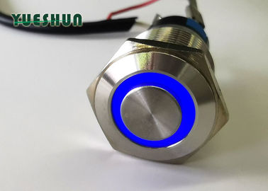 High Head Push Button Switch LED Illuminated , Aluminum Stainless Steel Push Button Switch
