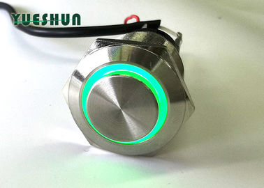 Metal Push Button Switch LED Illuminated , Car LED Push Button On Off Switch