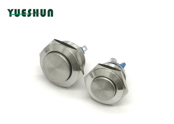 सिल्वर पीबीटी 19mm 1no1nc एंटी वैंडल पुश बटन स्विच