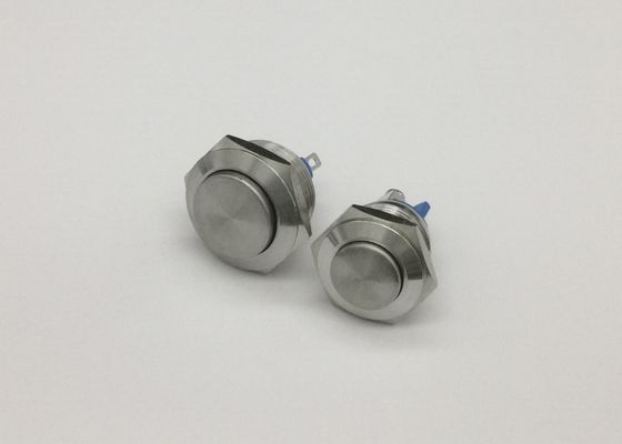 सिल्वर पीबीटी 19mm 1no1nc एंटी वैंडल पुश बटन स्विच